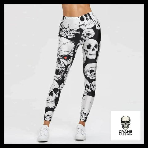 Legging Tête de Mort Crânes Diaboliques - Crâne Passion