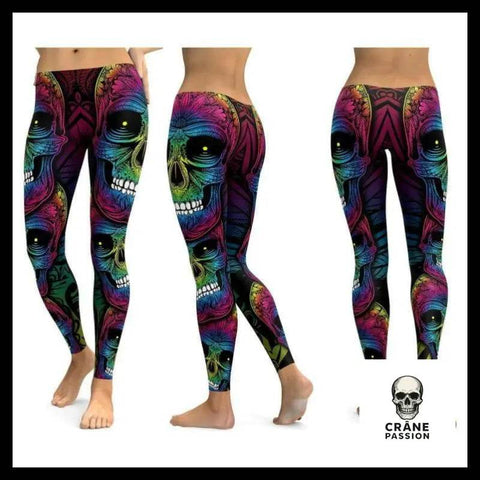 Legging Tête de Mort Crânes Souriant - Crâne Passion