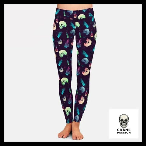 Legging Tête de Mort Cristaux - Crâne Passion