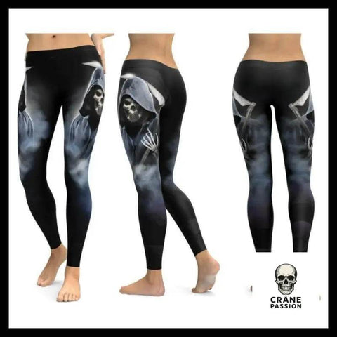 Legging Tête de Mort Faucheuse - Crâne Passion