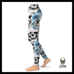 Legging Tête de Mort Fleurie - Crâne Passion