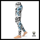 Legging Tête de Mort Fleurie - Crâne Passion