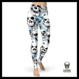 Legging Tête de Mort Fleurie - Crâne Passion
