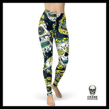 Legging Tête de Mort Jaune - Crâne Passion
