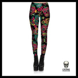 Legging Tête de Mort Mexicaine Colorée - Crâne Passion