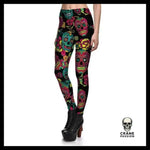 Legging Tête de Mort Mexicaine Colorée - Crâne Passion