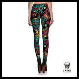 Legging Tête de Mort Mexicaine Colorée - Crâne Passion