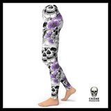 Legging Tête de Mort Mexicaine avec Fleurs - Crâne Passion