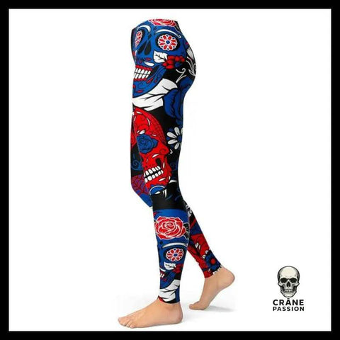 Legging Tête de Mort Mexicaine Réaliste - Crâne Passion