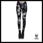 Legging Tête de Mort Noir et Blanc - Crâne Passion
