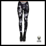 Legging Tête de Mort Noir et Blanc - Crâne Passion