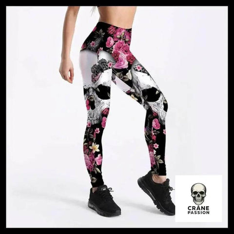 Legging Tête de Mort Papillions - Crâne Passion