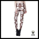 Legging Tête de Mort Avec Rose - Crâne Passion