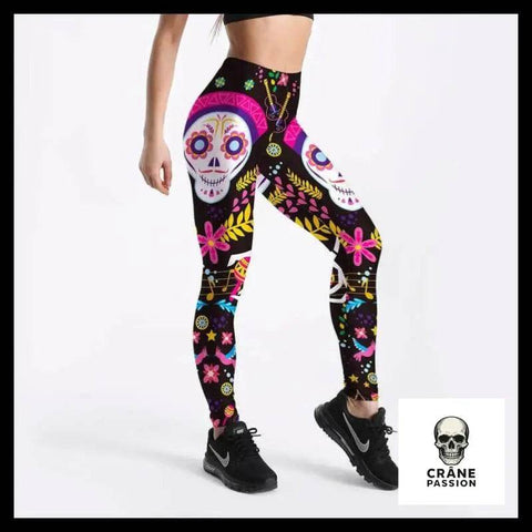 Legging Tête de Mort Style Coco - Crâne Passion