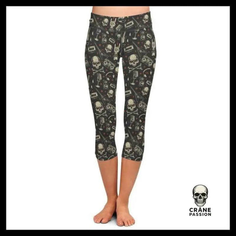 Legging Tête de Mort Vintage - Crâne Passion