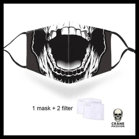 Masque Tête de Mort Bouche Ouverte - Crâne Passion