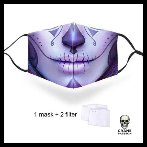 Masque Tête de Mort Calavera Violet - Crâne Passion