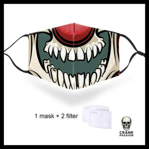 Masque Tête de Mort Clown - Crâne Passion