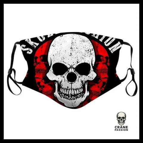 Masque Tête de Mort Crânes Rouge et Blanc - Crâne Passion