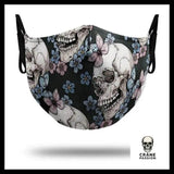 Masque Tête de Mort et Fleurs - Crâne Passion