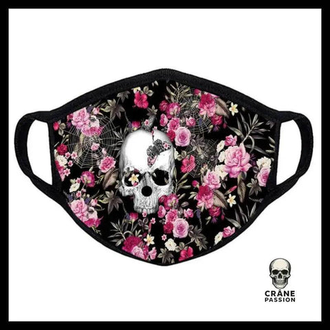 Masque Tête de Mort Multi-fleurs - Crâne Passion