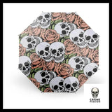 Parapluie Tête de Mort Avec Fleurs - Crâne Passion