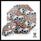Parapluie Tête de Mort Avec Fleurs - Crâne Passion