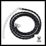 Pendentif Crâne de Corbeau (Cuir) - Crâne Passion