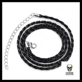Pendentif Crâne de Corbeau (Cuir) - Crâne Passion