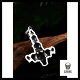 Pendentif Croix Homme (Cuir) - Crâne Passion
