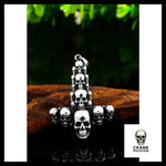 Pendentif Croix Homme (Cuir) - Crâne Passion