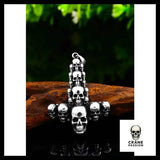 Pendentif Croix Homme (Cuir) - Crâne Passion