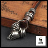 Pendentif Skull (Cuir) - Crâne Passion