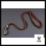 Pendentif Skull (Cuir) - Crâne Passion
