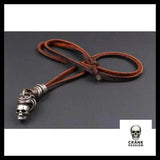 Pendentif Skull (Cuir) - Crâne Passion