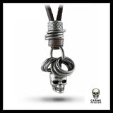 Pendentif Skull (Cuir) - Crâne Passion