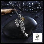Pendentif Tête de Mort Femme (Argent) - Crâne Passion