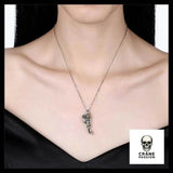 Pendentif Tête de Mort Femme (Argent) - Crâne Passion