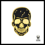 Pin's Tête de Mort Jaune et Noir - Crâne Passion