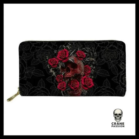 Portefeuille Crâne Fleuri - Crâne Passion