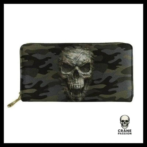Portefeuille Crâne Militaire - Crâne Passion