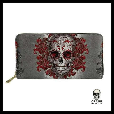Portefeuille en Cuir Tête de Mort - Crâne Passion
