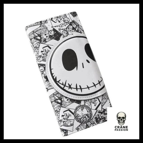 Portefeuille Tête de Mort Noir et Blanc - Crâne Passion