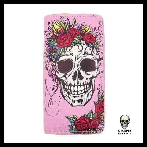 Portefeuille Tête de Mort Rose - Crâne Passion