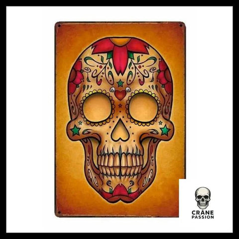 Poster Art Mexicain - Crâne Passion