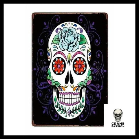 Poster Crâne Mexicain Coloré - Crâne Passion
