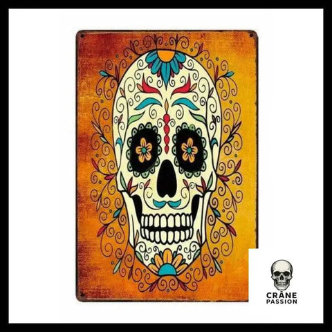 Poster Crâne Mexicain Couleur - Crâne Passion