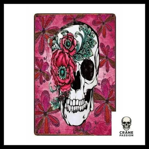 Poster Skull Flowers - Crâne Passion