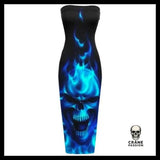 Robe Tête de Mort Bleue - Crâne Passion