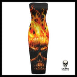 Robe Tête de Mort En Feu - Crâne Passion